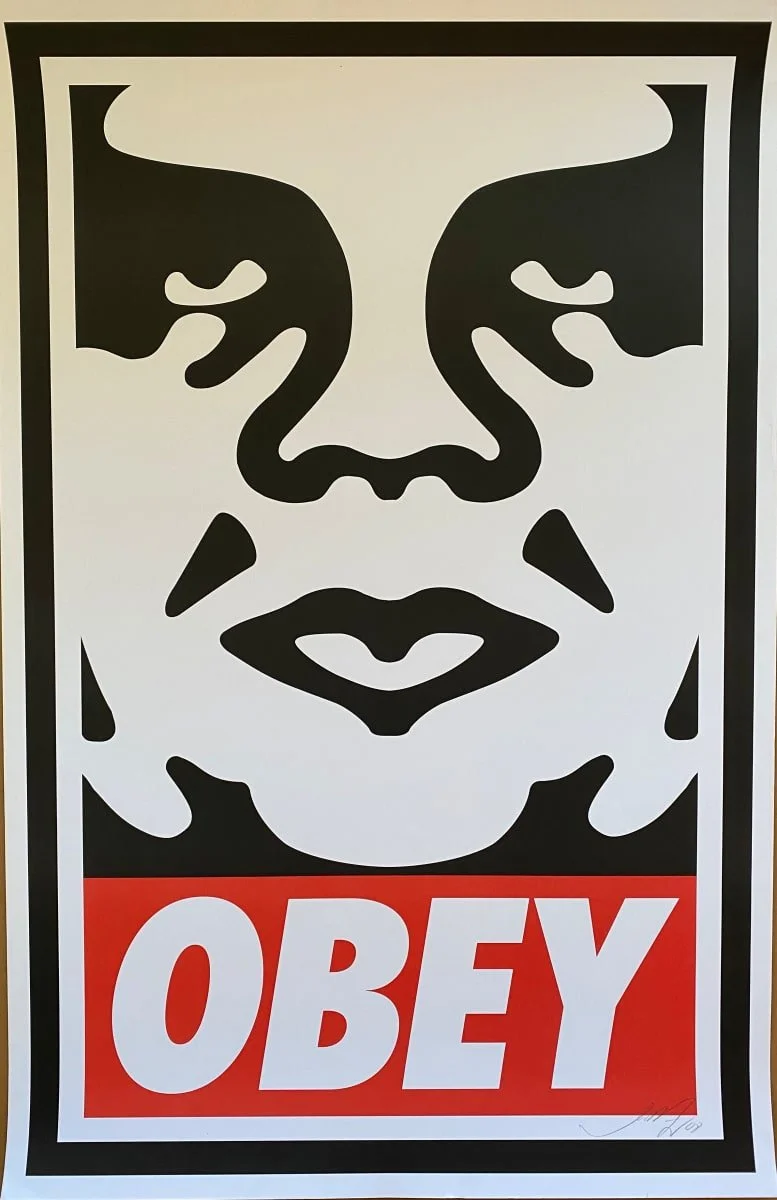 非売品 Obey / Giant ステッカー シルバー Shepard Shepard Fairey 'Obey Giant' — The Art of Elysium